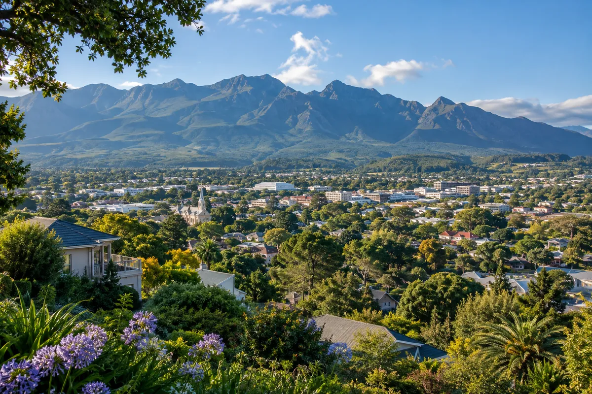 George below the Outeniqua Mountains in the Garden Route