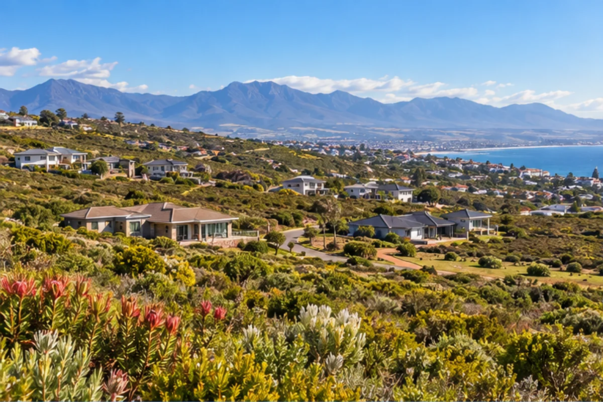 Landscape and properties in Aalwyndal, Mossel Bay