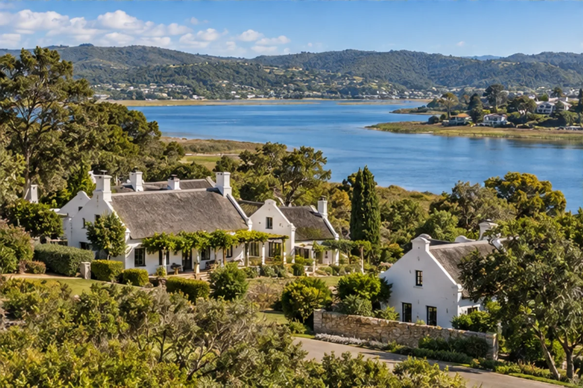 Landscape and properties in Belvidere Estate, Knysna