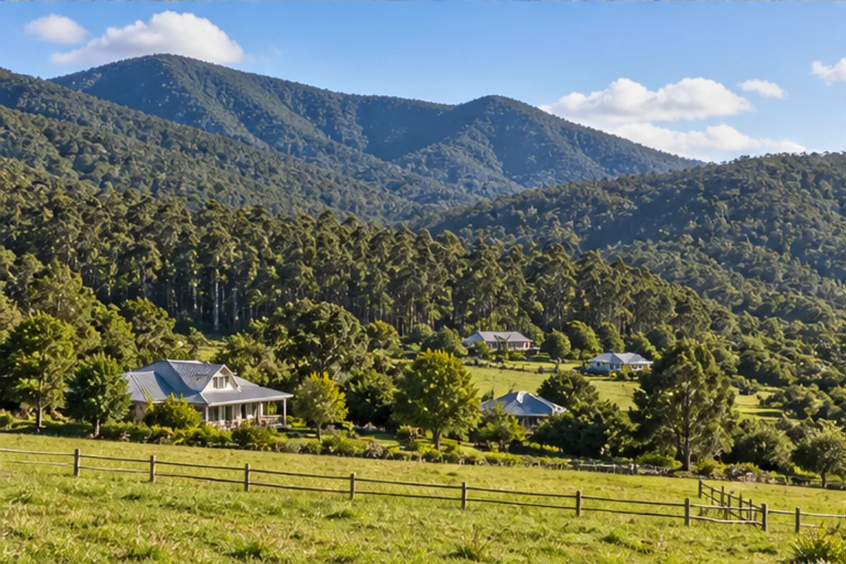 Landscape and properties in Boven Lange Valley, Wilderness