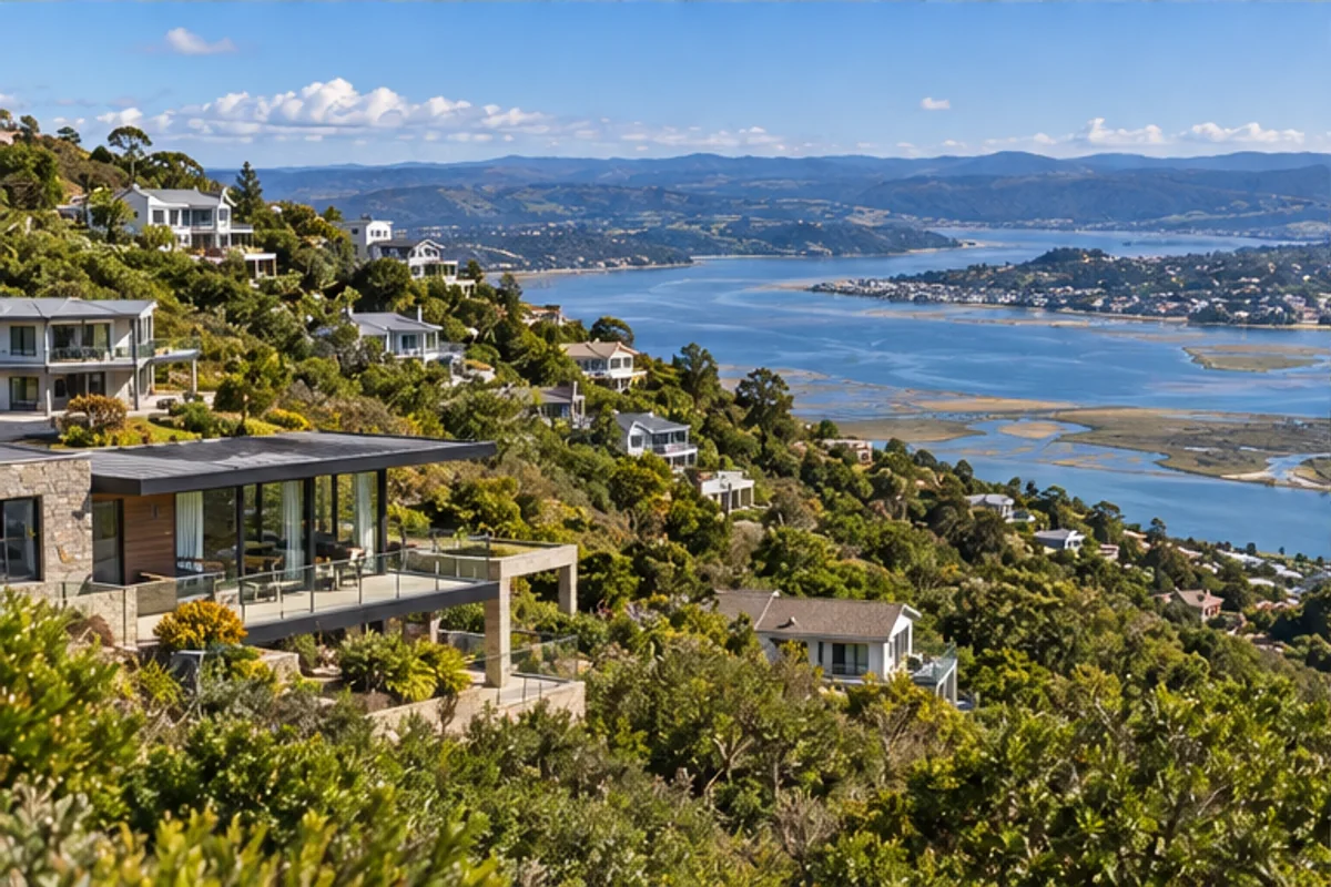 Landscape and properties in Costa Sarda, Knysna