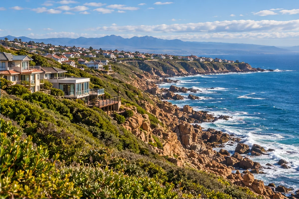 Landscape and properties in Dana Bay, Mossel Bay