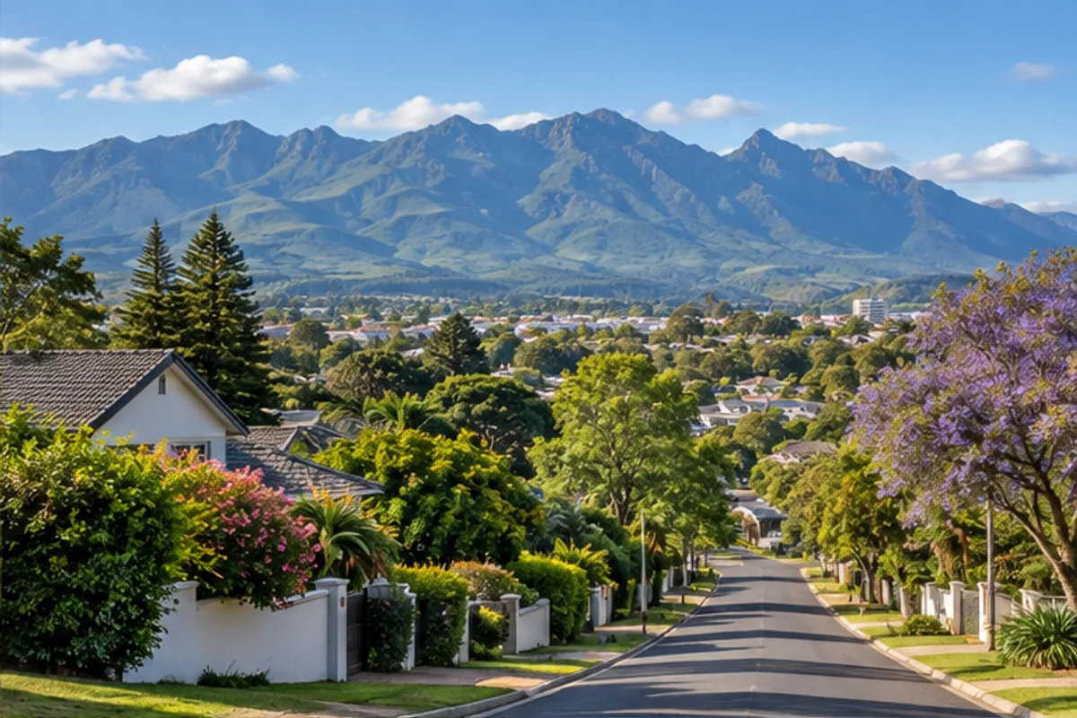 Landscape and properties in Denneoord, George