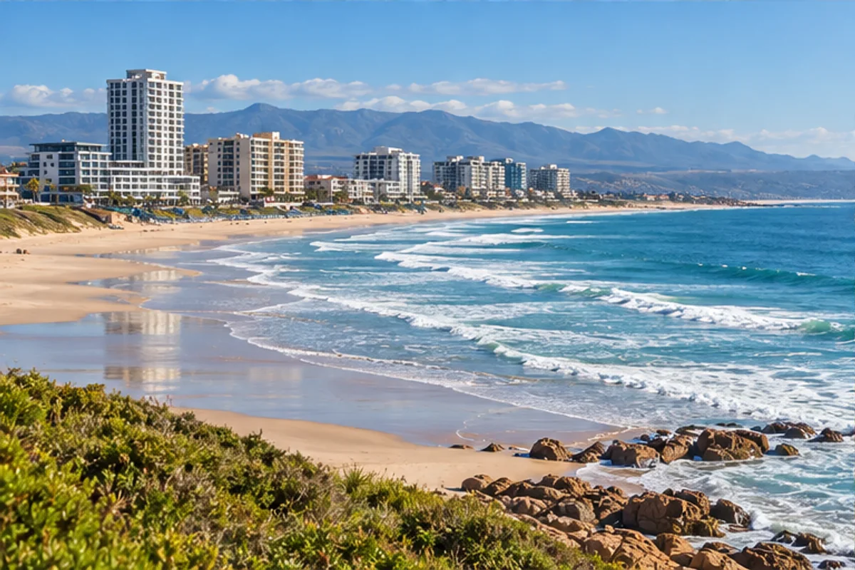 Landscape and properties in Diaz Beach, Mossel Bay