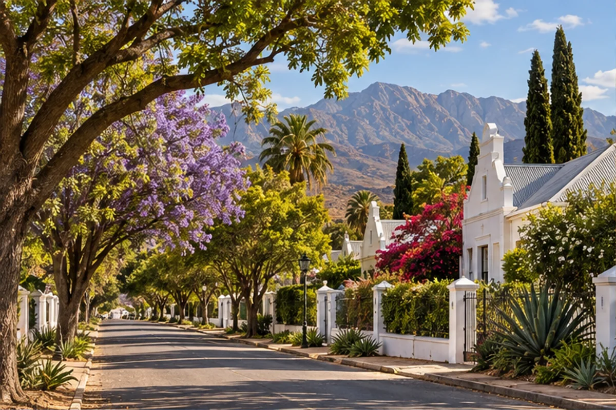 Landscape and properties in Eiland, Oudtshoorn