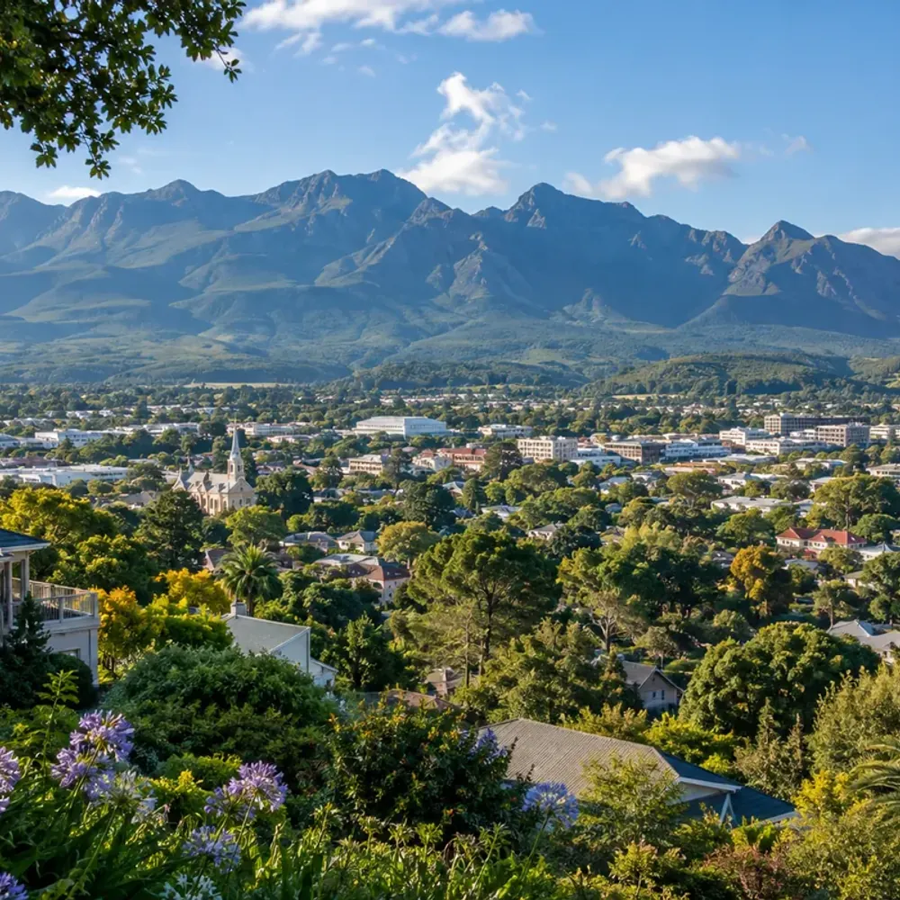 Homes and local landscape in George