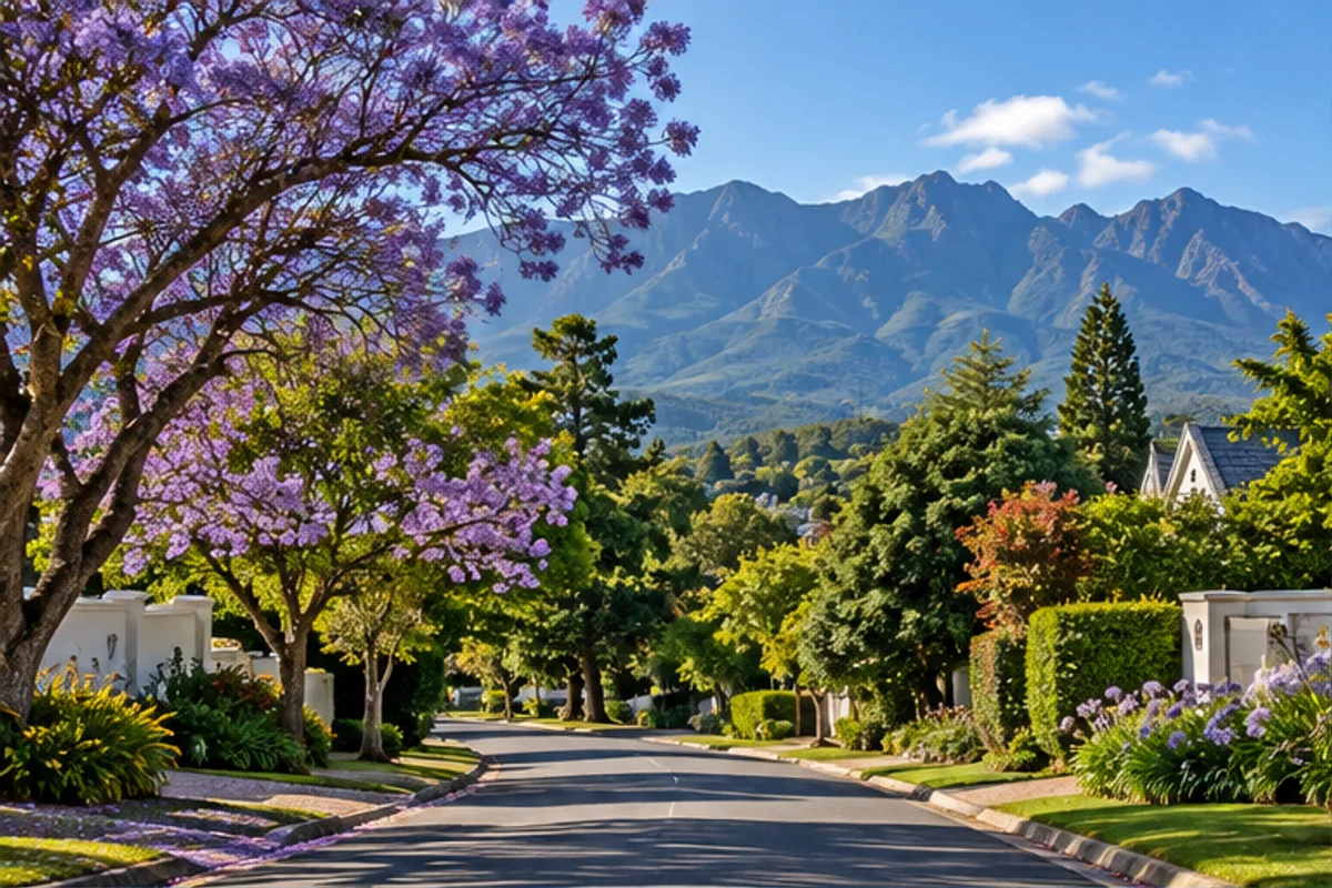 Landscape and properties in Heather Park, George