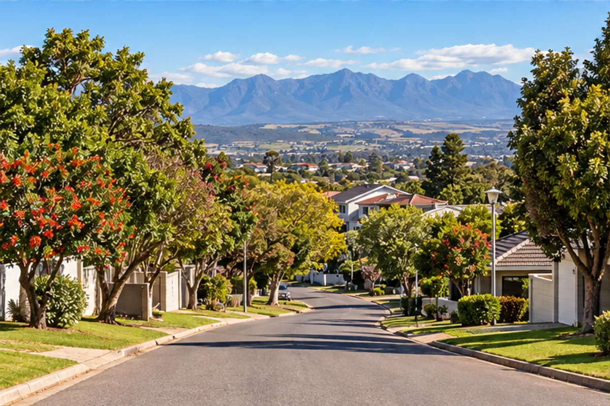 Landscape and properties in Heiderand, Mossel Bay
