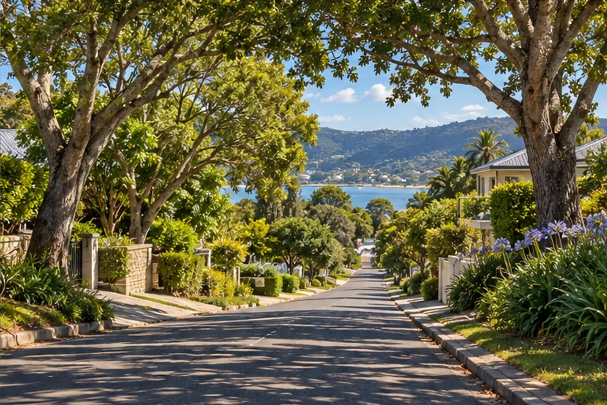 Landscape and properties in Hunters Home, Knysna