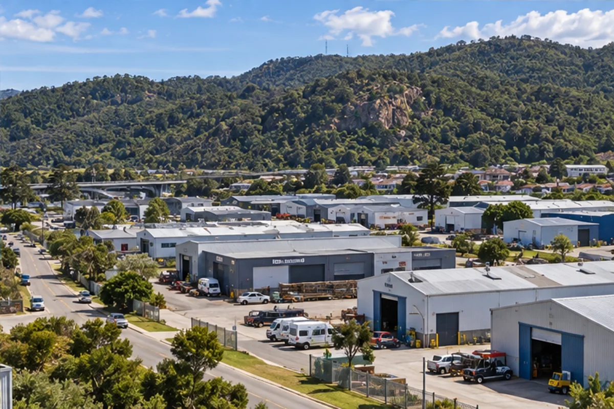 Landscape and properties in Knysna Industrial, Knysna