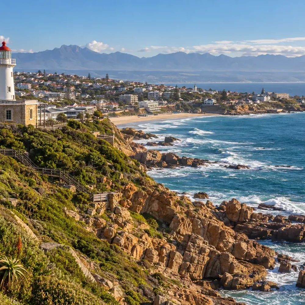 Homes and local landscape in Mossel Bay