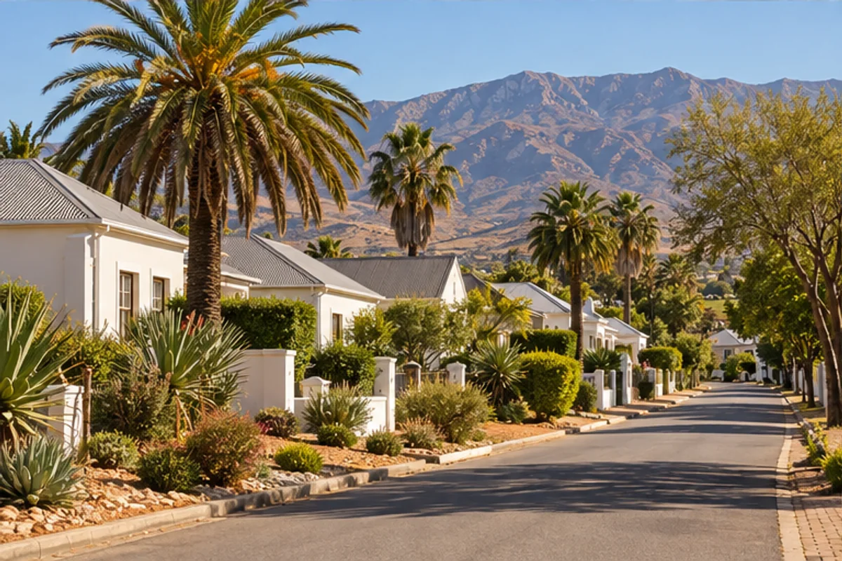 Landscape and properties in Palm Village, Oudtshoorn