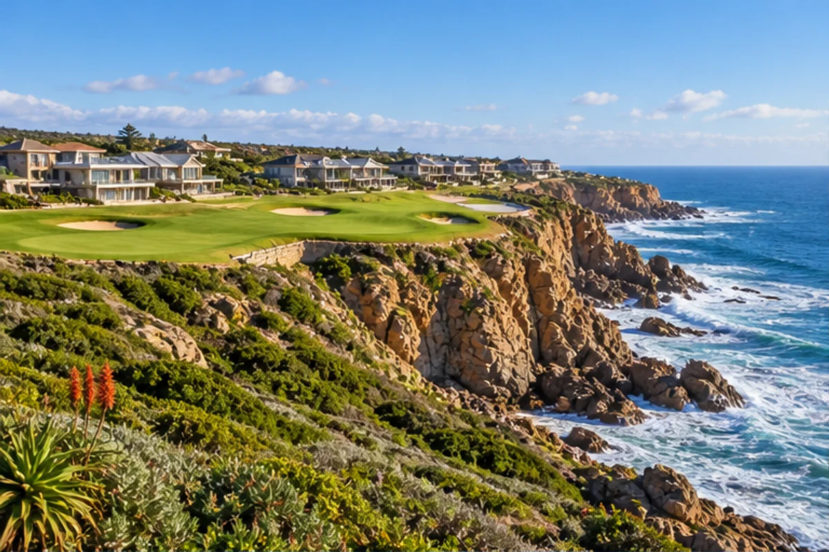 Landscape and properties in Pinnacle Point Estate, Mossel Bay