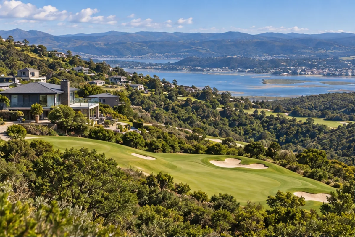Landscape and properties in Simola, Knysna