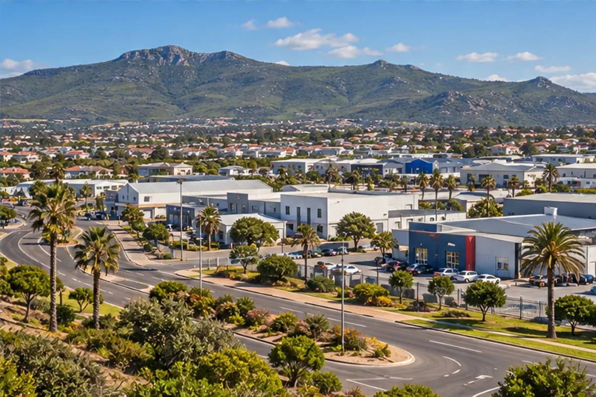 Landscape and properties in Voorbaai, Mossel Bay
