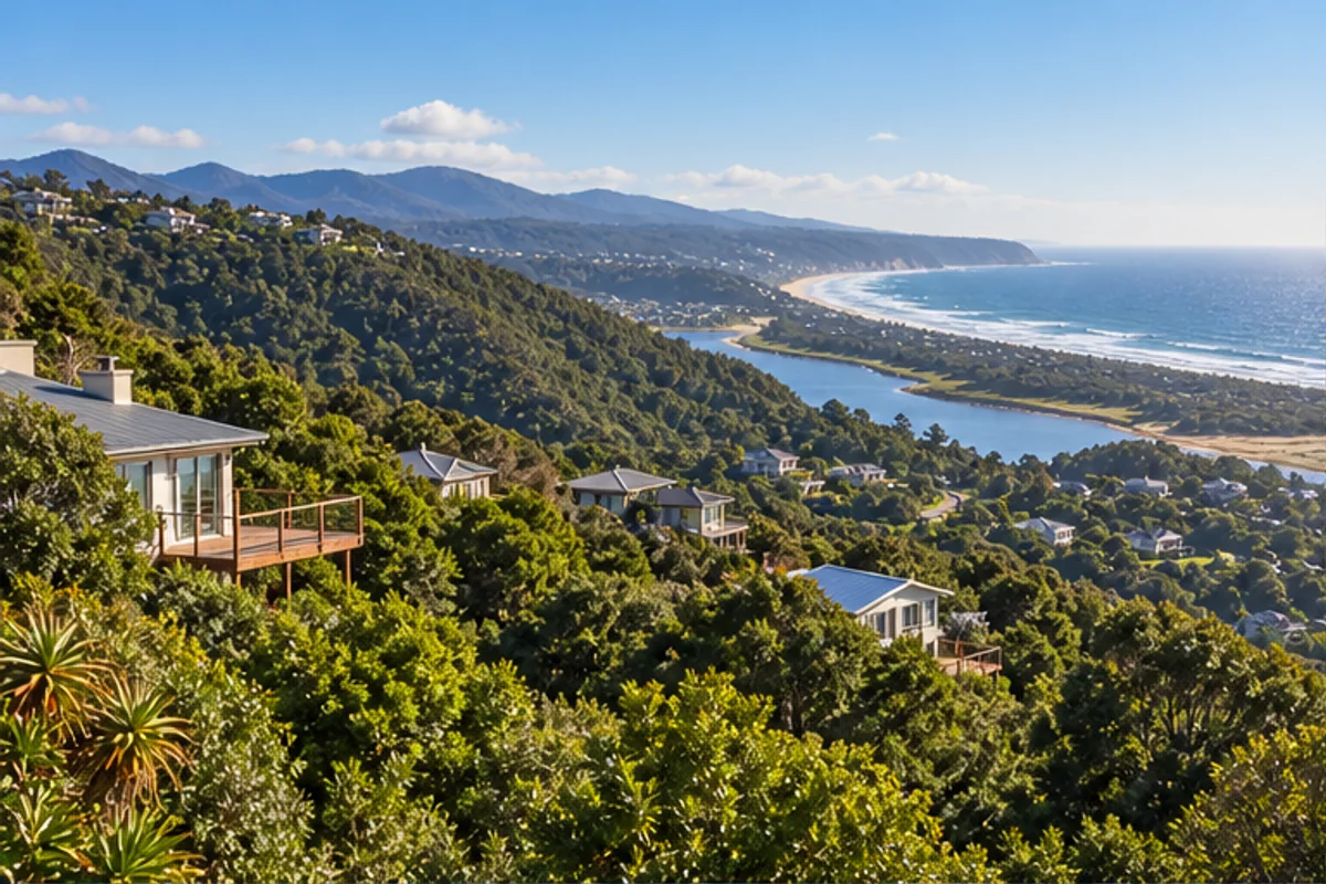 Landscape and properties in Wilderness Heights, Wilderness