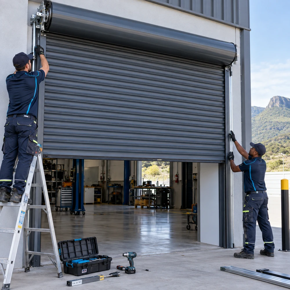 Roller shutter garage door at a Garden Route property
