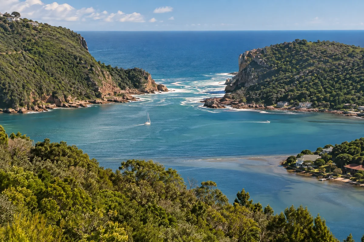Knysna Heads and lagoon in the Garden Route